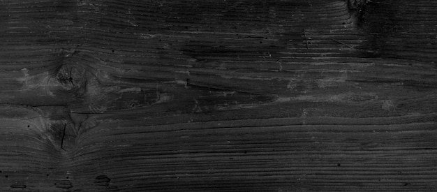 Fondo negro de madera con textura Banner de tablón negro