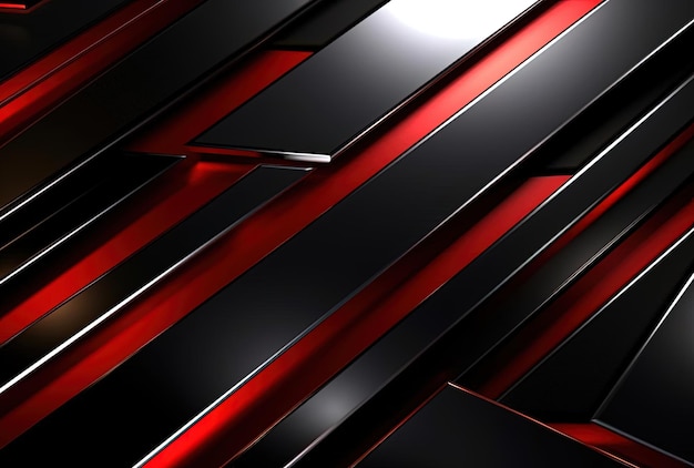 un fondo negro moderno con rayas rojas y rayas plateadas al estilo de negro claro y gris