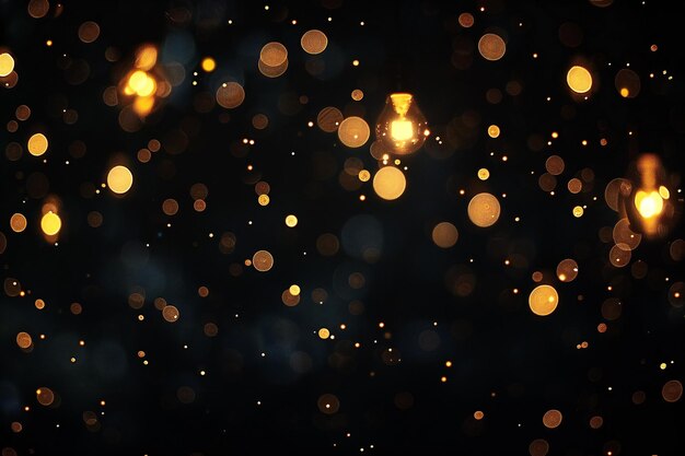 Un fondo negro muestra varias luces de alta calidad y alta resolución