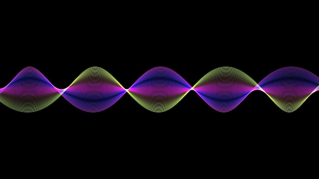 fondo negro con ondas de colores