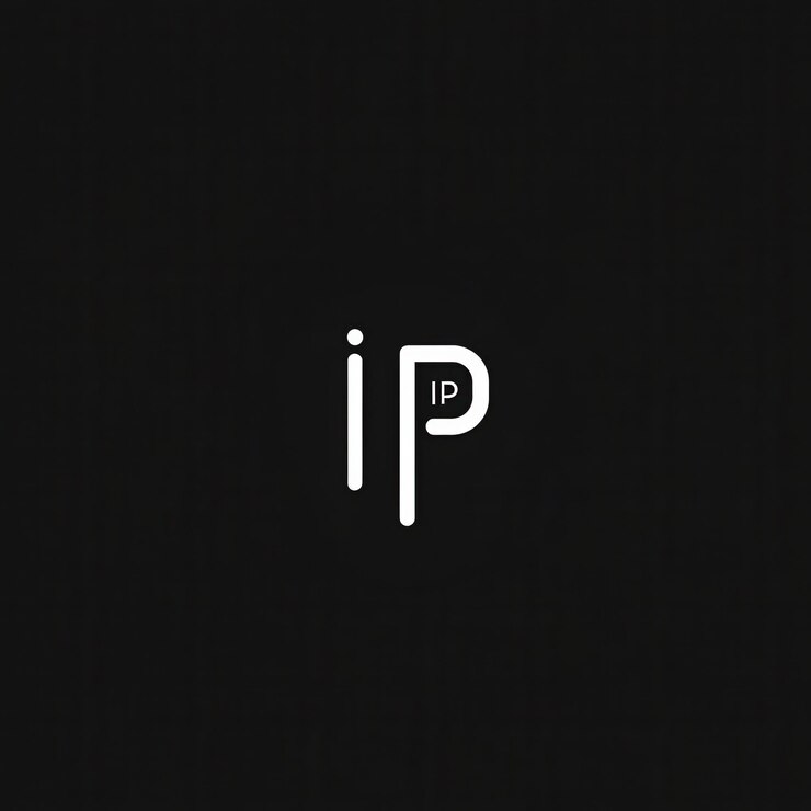 un fondo negro con una p en él