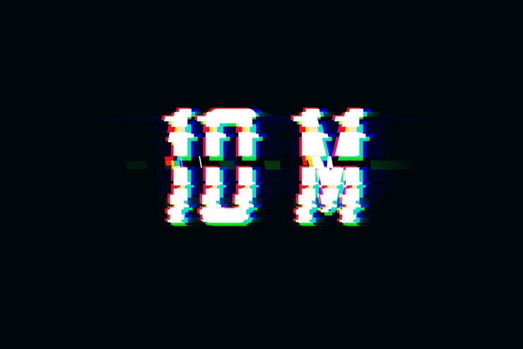 Foto un fondo negro con la palabra 10 m.