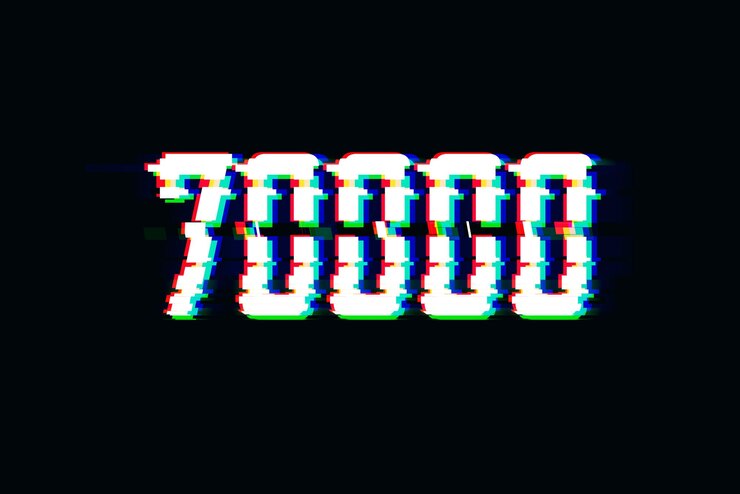 Foto un fondo negro con las palabras gracias por 70000 suscriptores.