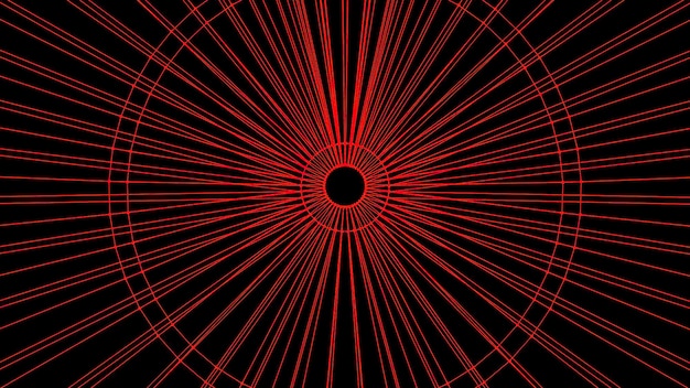 Fondo negro con rayos brillantes rojos y amarillos animación un fondo negro en el que líneas brillantes