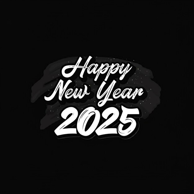 un fondo negro con un texto blanco feliz año nuevo