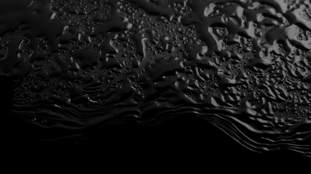 Fondo negro con textura de gota de agua IA generativa AIG21