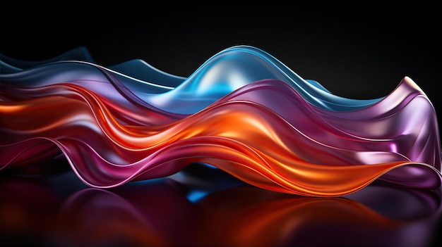 Fondo de neón colorido con forma abstracta en el espectro ultravioleta Concepto futurista