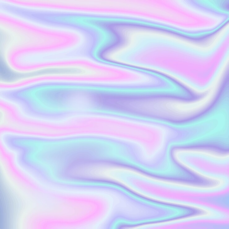 Fondo de neón holográfico Abstracto psicodélico colorido Ondas de color pastel para el fondo