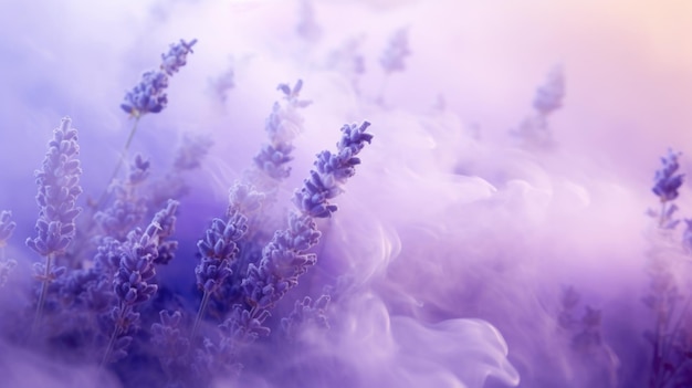 El fondo de la niebla de color lavanda