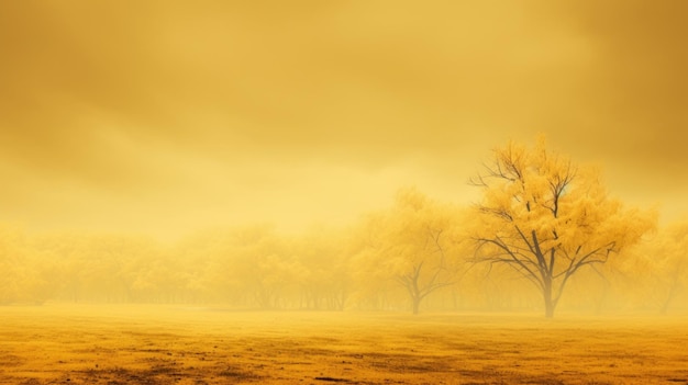 El fondo de la niebla de color mostaza