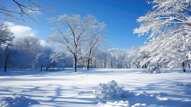 Fondo de nieve azul de invierno