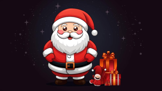 fondo niño gordo Papá Noel Navidad