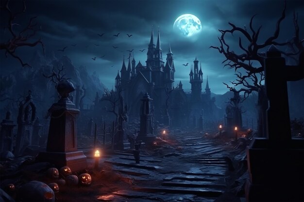 fondo de la noche de halloween