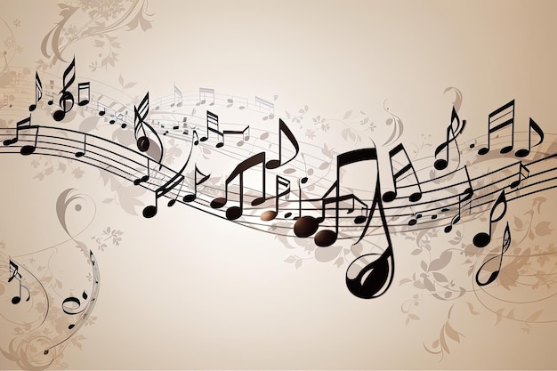 fondo de notas musicales