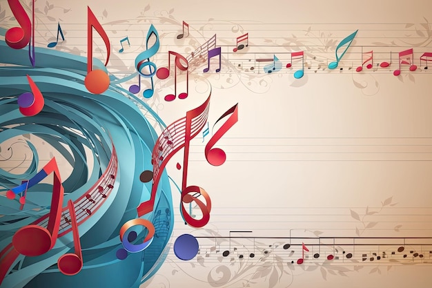 fondo de notas musicales