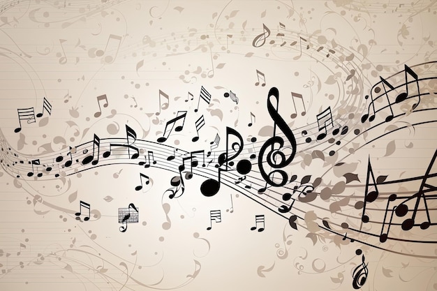 fondo de notas musicales