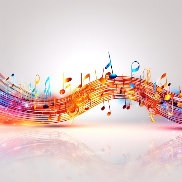 Fondo de notas musicales