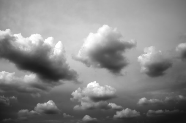 Foto fondo de la nube blanco y negro.