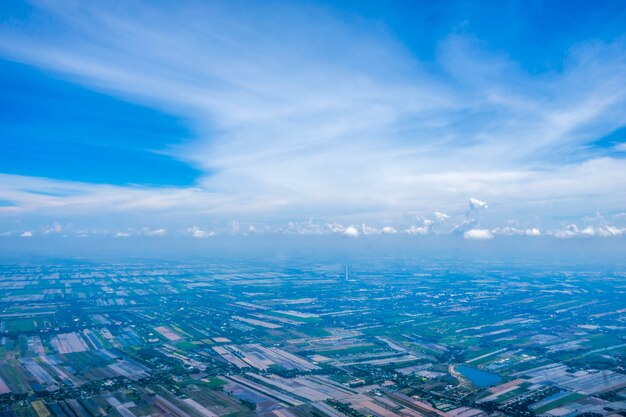 Foto fondo de nube de cielo azul con textura