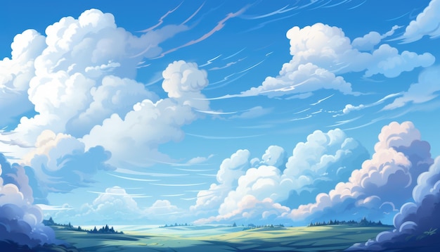 Fondo de nubes de cielo azul