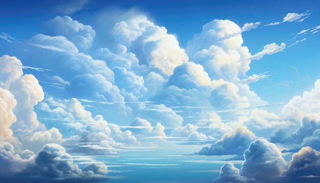 Fondo de nubes de cielo azul