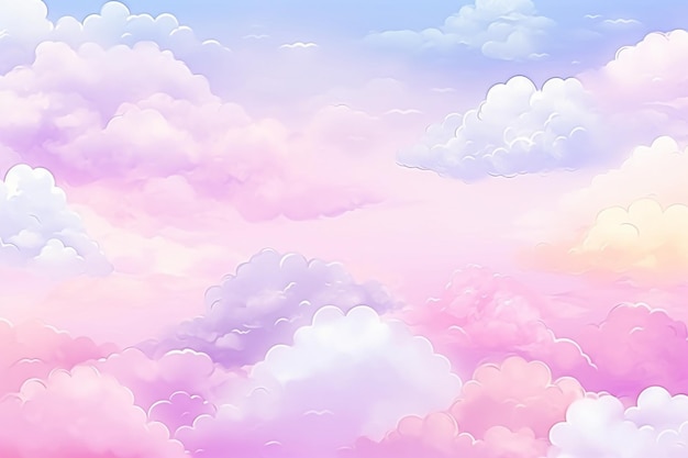 Fondo de nubes con un color pastel