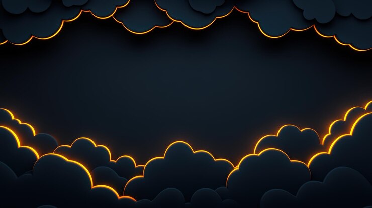 Fondo de nubes coloridas con bordes brillantes atmósfera oscura ideal para el diseño digital