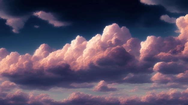 Fondo de nubes coloridas de estilo realista