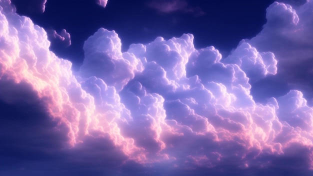 Fondo de nubes coloridas de estilo realista