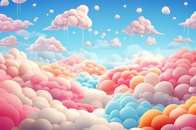 Fondo de nubes coloridas realistas