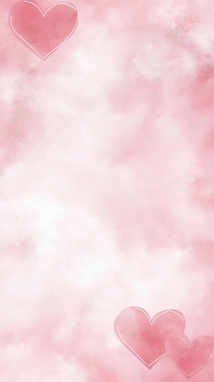El fondo de las nubes de los corazones rosados