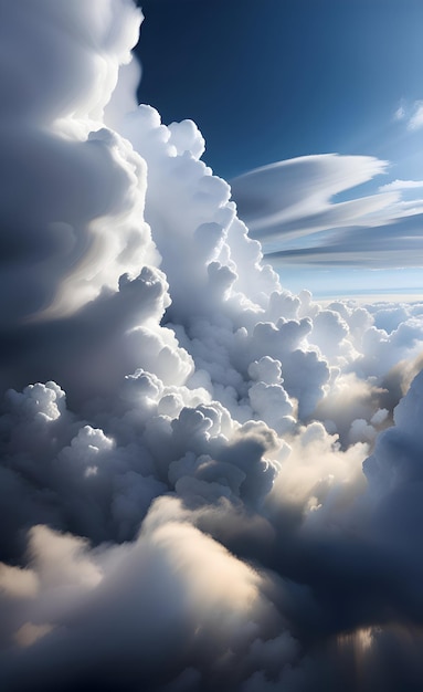 Fondo de nubes cúmulos realistas