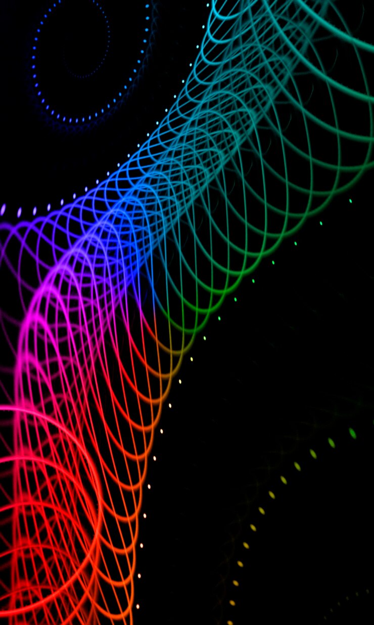 Foto fondo de nubes de espuma fractal y luces abstractas sobre el tema del arte, la espiritualidad, la pintura, la música, los efectos visuales y las tecnologías creativas
