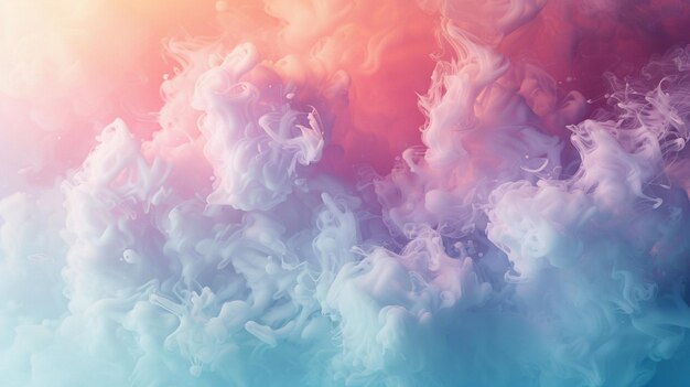 Fondo de nubes de humo con gradiente pastel suave