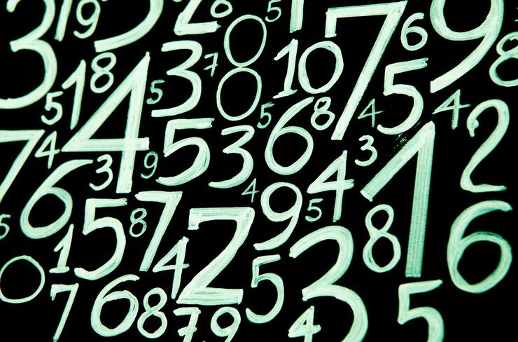 Foto fondo de números del cero al nueve textura de números concepto de datos financieros matematic con números concepto de crisis financiera éxito empresarial
