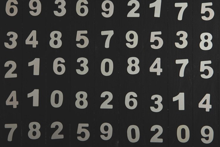 Foto fondo de números del cero al nueve textura de números concepto de datos financieros seamles matemáticos