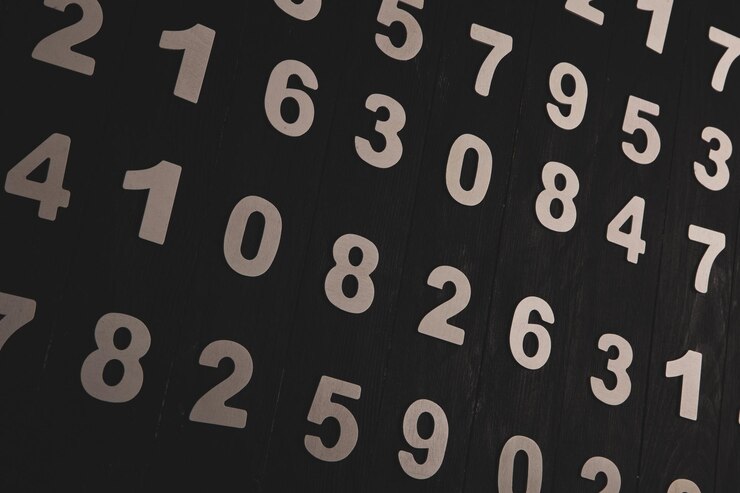 Foto fondo de números del cero al nueve textura de números concepto de datos financieros seamles matemáticos
