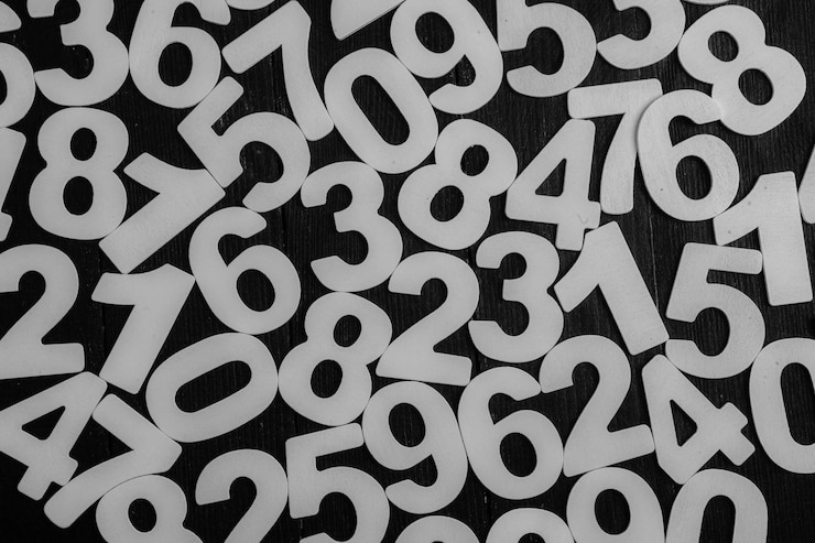 Foto fondo de números del cero al nueve textura de números concepto de datos financieros seamles matemáticos