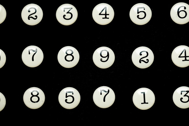 Foto fondo de números del cero al nueve textura de números concepto de datos financieros