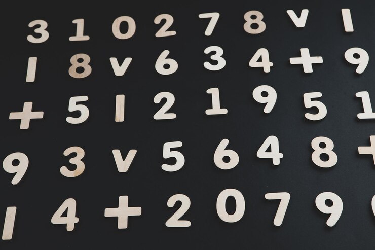 Foto fondo de números del cero al nueve textura de números