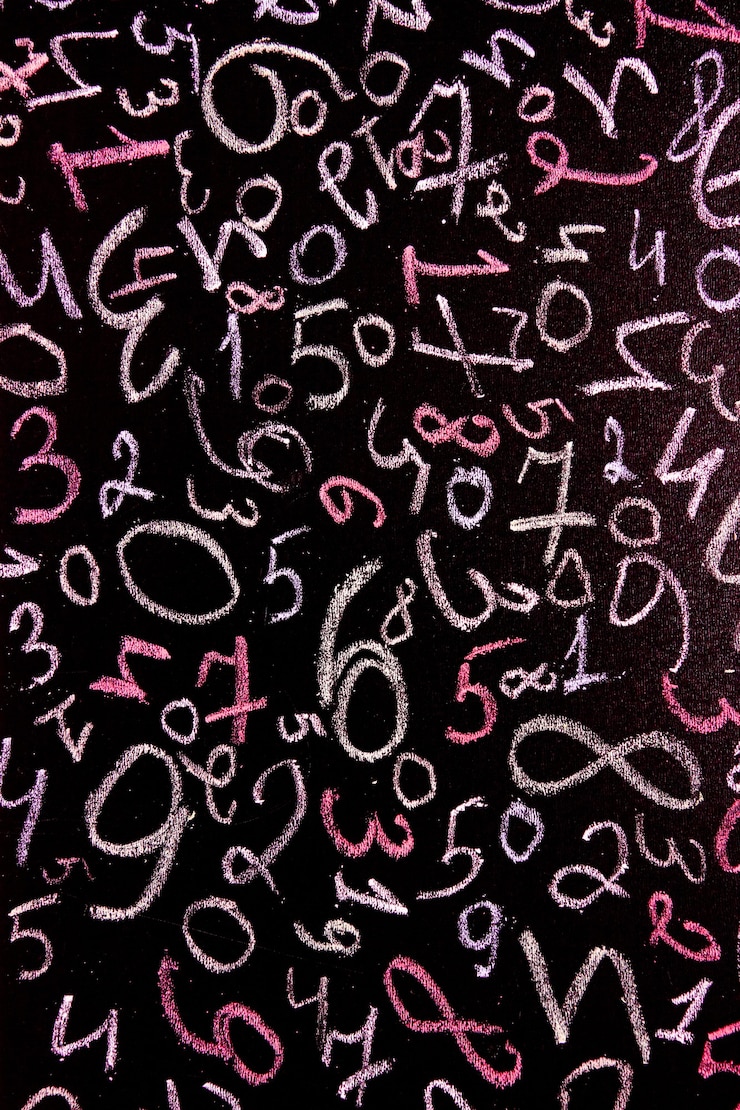 Foto fondo de números del cero al nueve