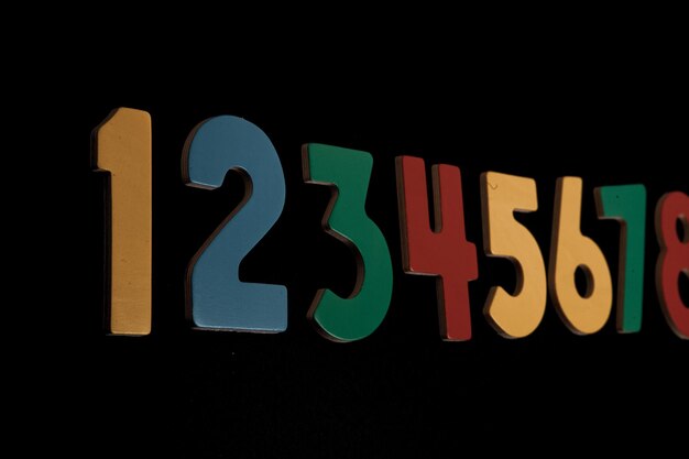Fondo de los números de cero a nueve Textura de los números Concepto de datos financieros Matemáticas