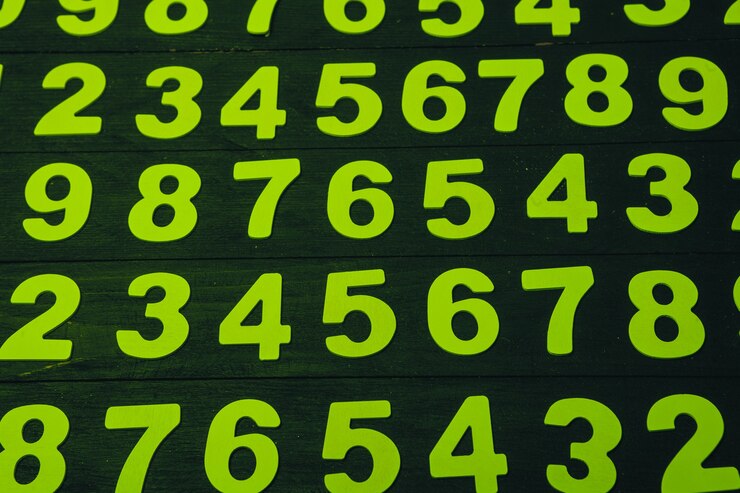 Foto fondo de números o patrones sin fisuras con números