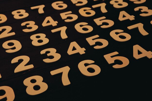 Fondo de números o patrones sin fisuras con números