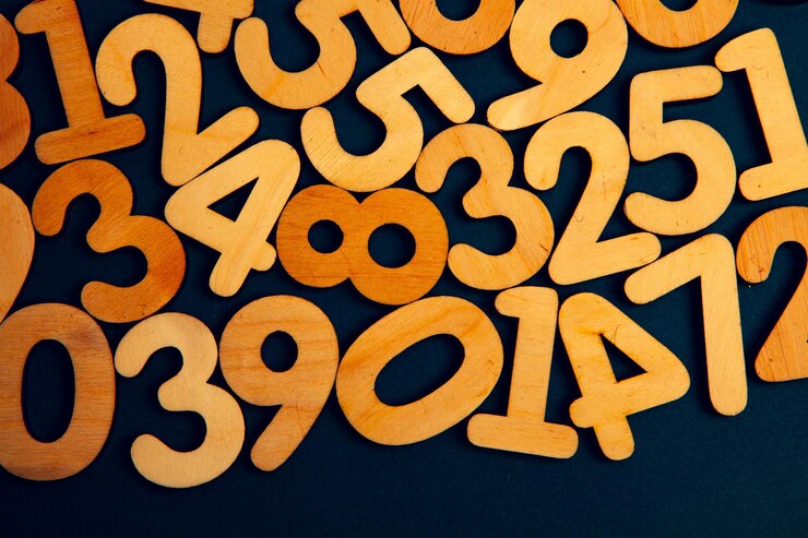 Foto fondo o textura de los números concepto de datos financieros matemáticas banca o moneda negocios