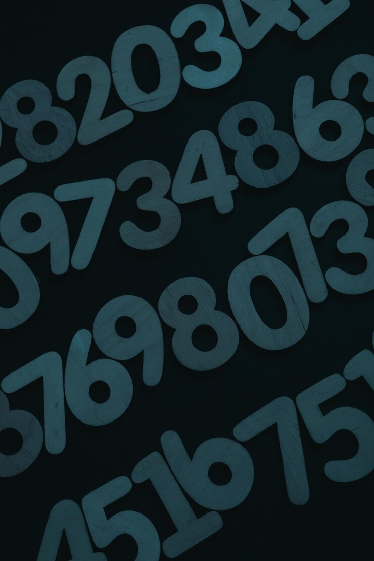 Foto fondo o textura de los números concepto de datos financieros matemáticas banca o moneda negocios
