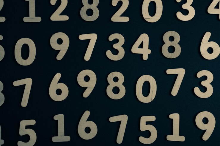 Foto fondo o textura de los números concepto de datos financieros matemáticas banca o moneda