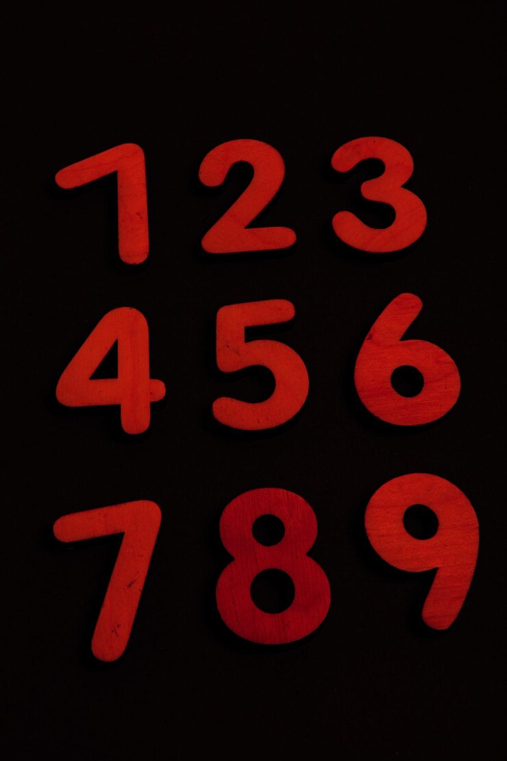 Foto fondo o textura de los números concepto de datos financieros matemáticas banca o moneda