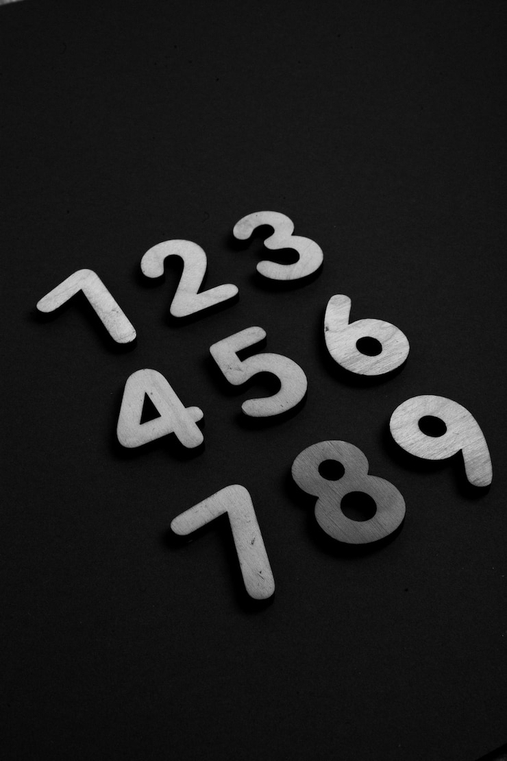 Foto fondo o textura de los números concepto de datos financieros matemáticas banca o moneda