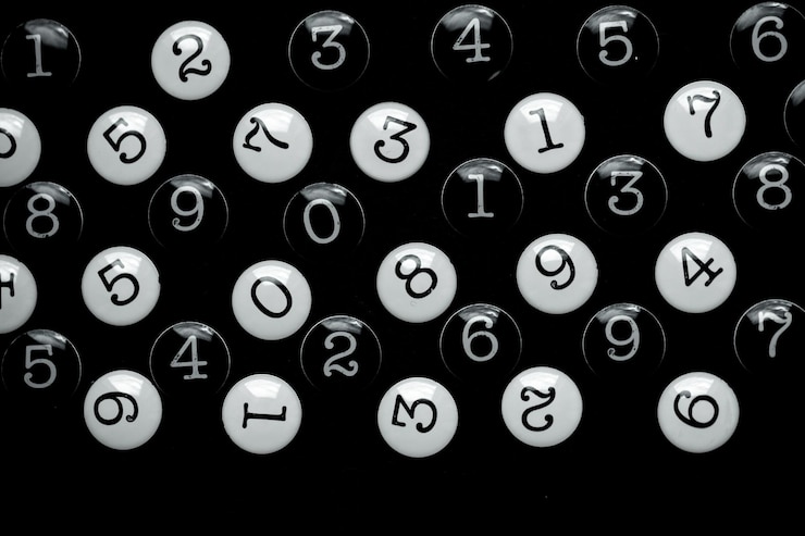 Foto fondo o textura de los números concepto de datos financieros matemáticas banca o moneda